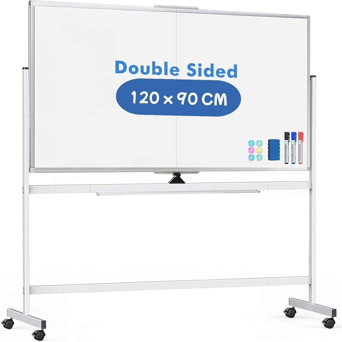 Double Sided Whiteboard 120x90cm Mobile