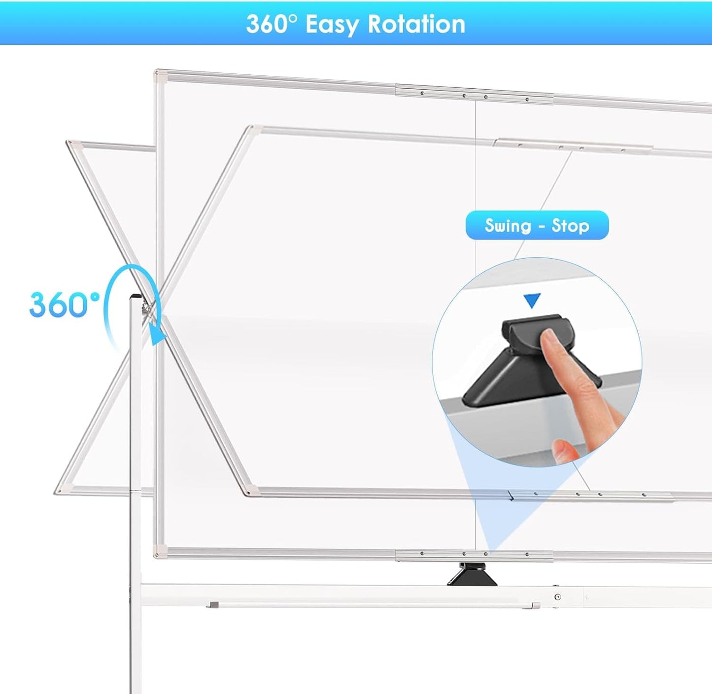 Double Sided Whiteboard 120x90cm Mobile