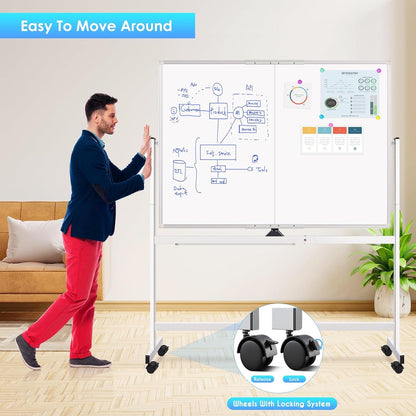 Double Sided Whiteboard 120x90cm Mobile