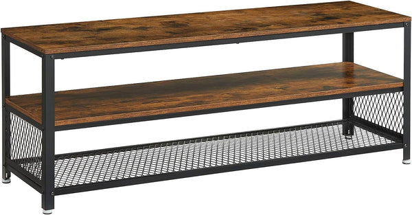  Industrial TV Stand 60 Inches, Rustic Brown