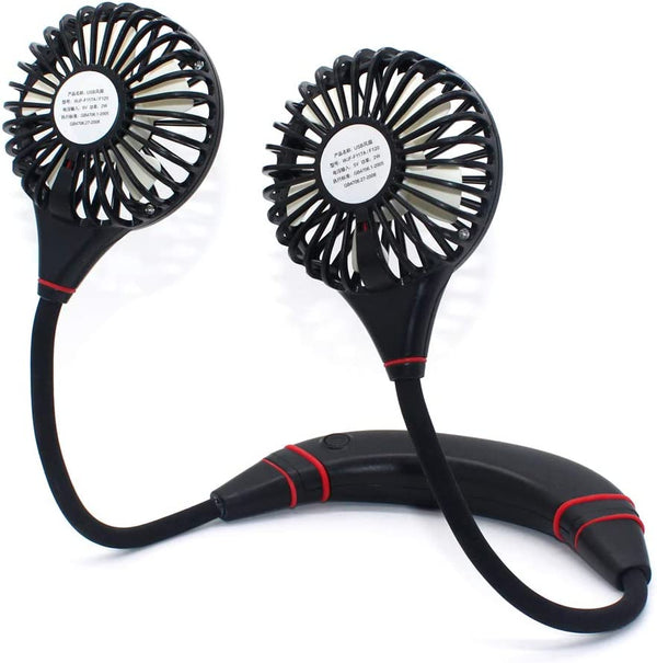  Hands-Free Portable Neck Hanging Fan With Usb Rechargeable