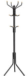 Metal Coat Rack Stand Hat Hanger, Black, 182Cm