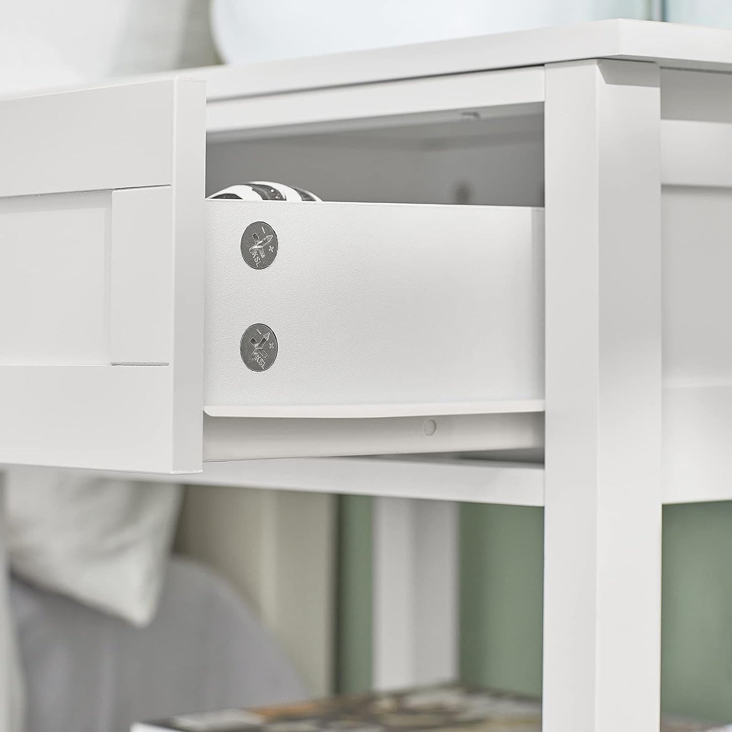 Bedside Table With Drawer Shelves 