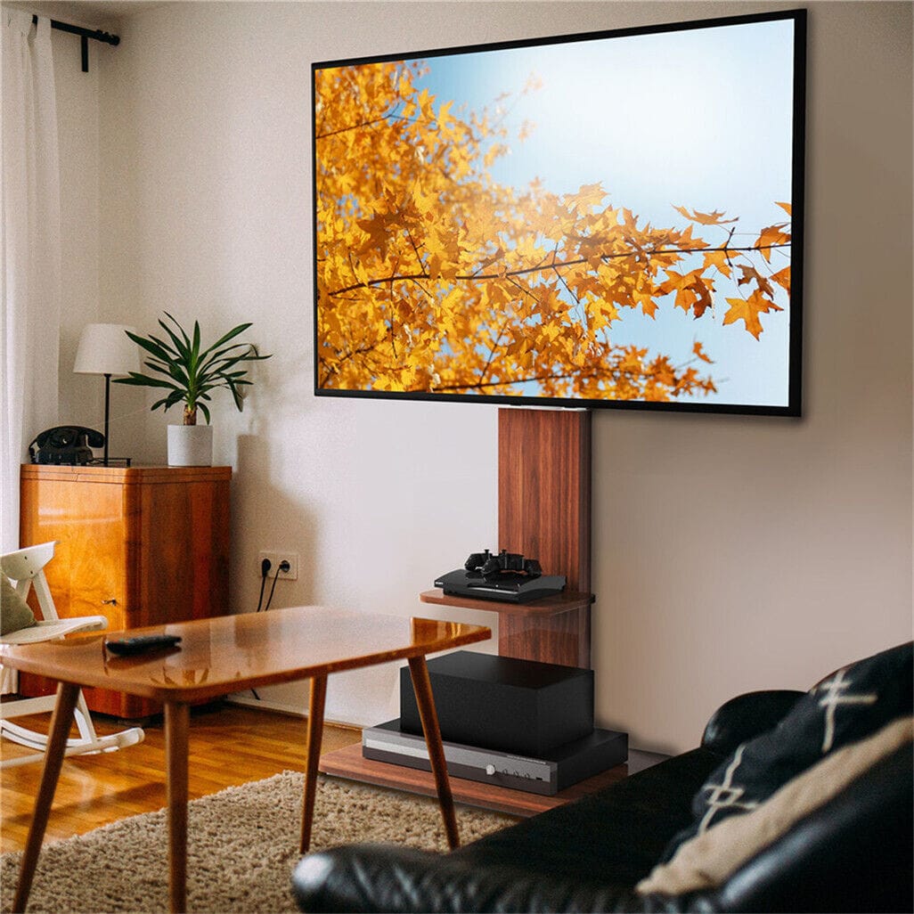 Adjustable Tv Floor Stand Black 600x400cm