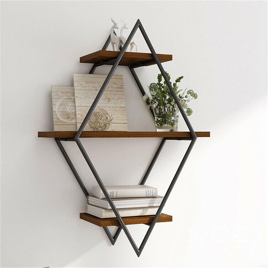 Floating Shelves Rustic Wooden 50x17.5x50cm