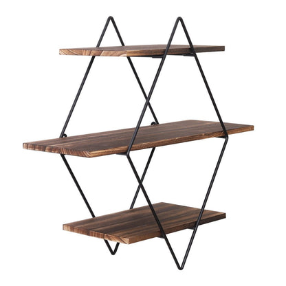 Floating Shelves Rustic Wooden 50x17.5x50cm