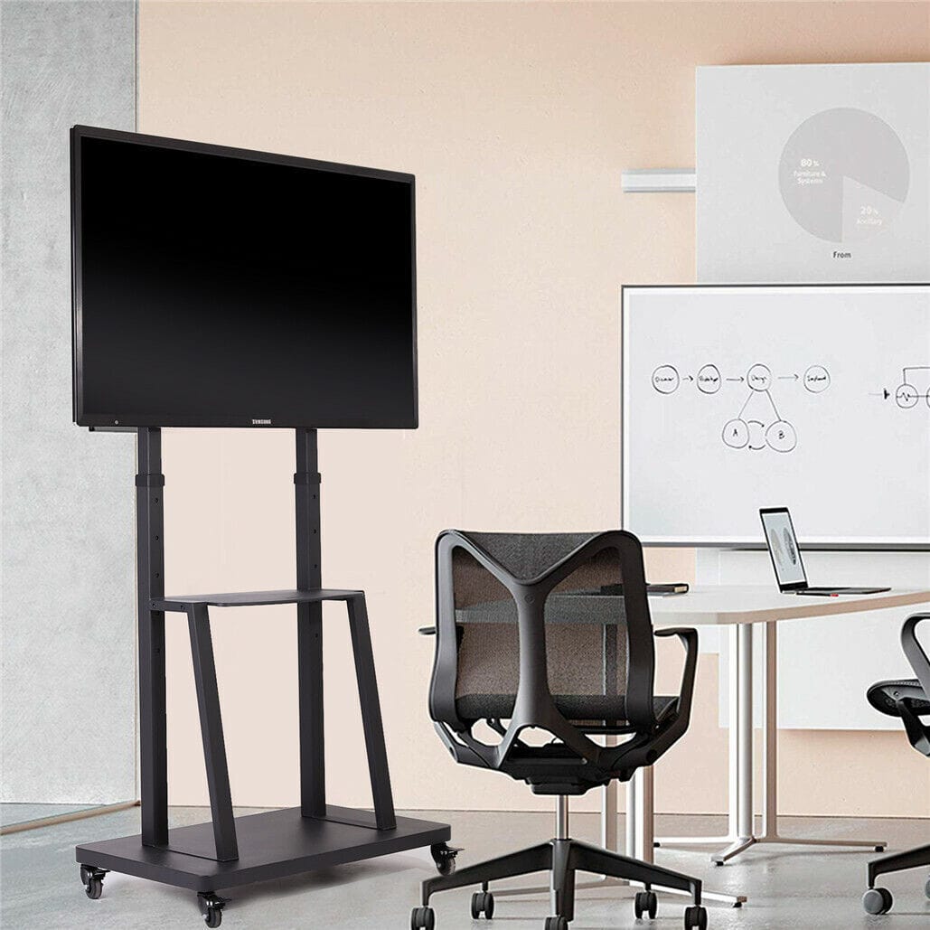 Rolling TV Stand With Adjustable Mount 62x40x162cm