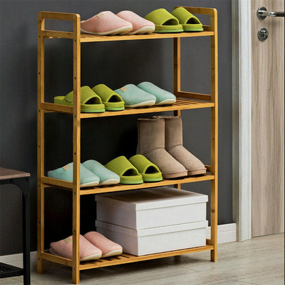 Bamboo Shelving Unit Natural 26.46x9.84x38.97cm