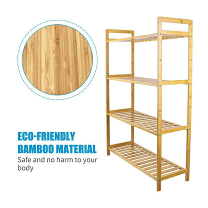 Bamboo Shelving Unit Natural 26.46x9.84x38.97cm