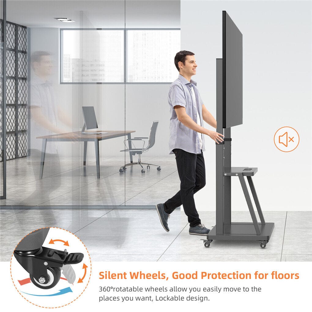 Mobile Tv Cart With Shelf 83x50x175cm