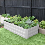 Large Garden Bed 180 X 90 X 45Cm White Slat Support King Size