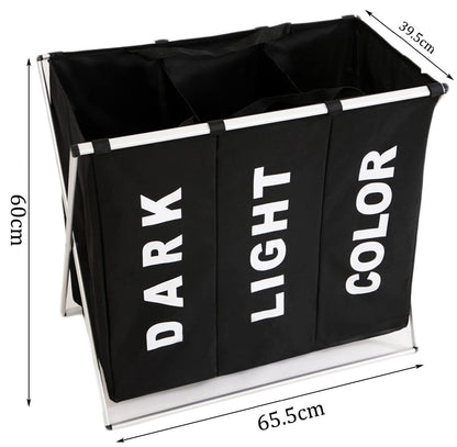 3 in 1 Large 135L Laundry Clothes Hamper Basket with Waterproof bags