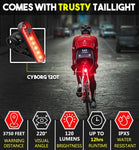 Waterproof Rechargeable Led Bike Lights Set (2000Mah Lithium Battery, 2 Usb Cables)