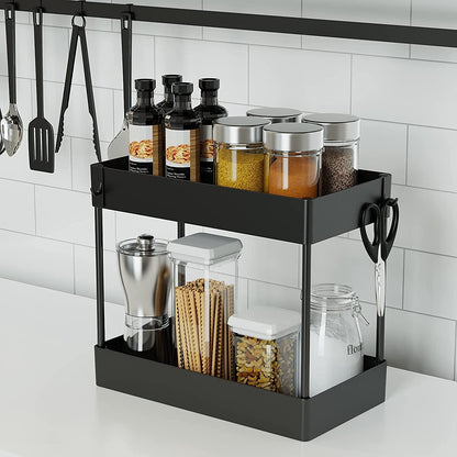 2 Tier Multi-Purpose Under Sink Organizer Shelf Storage Rack