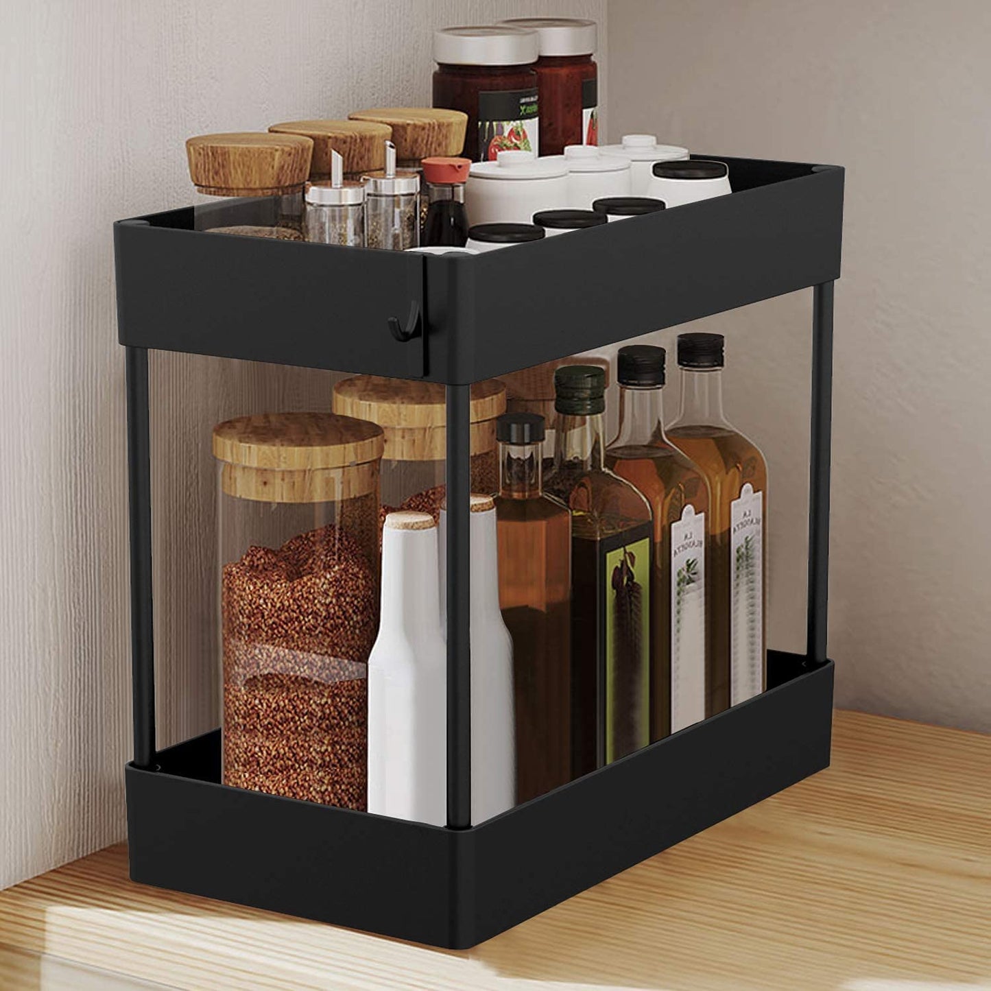 2 Tier Multi-Purpose Under Sink Organizer Shelf Storage Rack