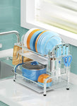 Stainless Steel 2-Tier Dish Drying Rack (Silver)