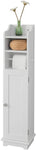Toilet Paper Holder With Storage, Freestanding Cabinet, Toilet Brush Holder