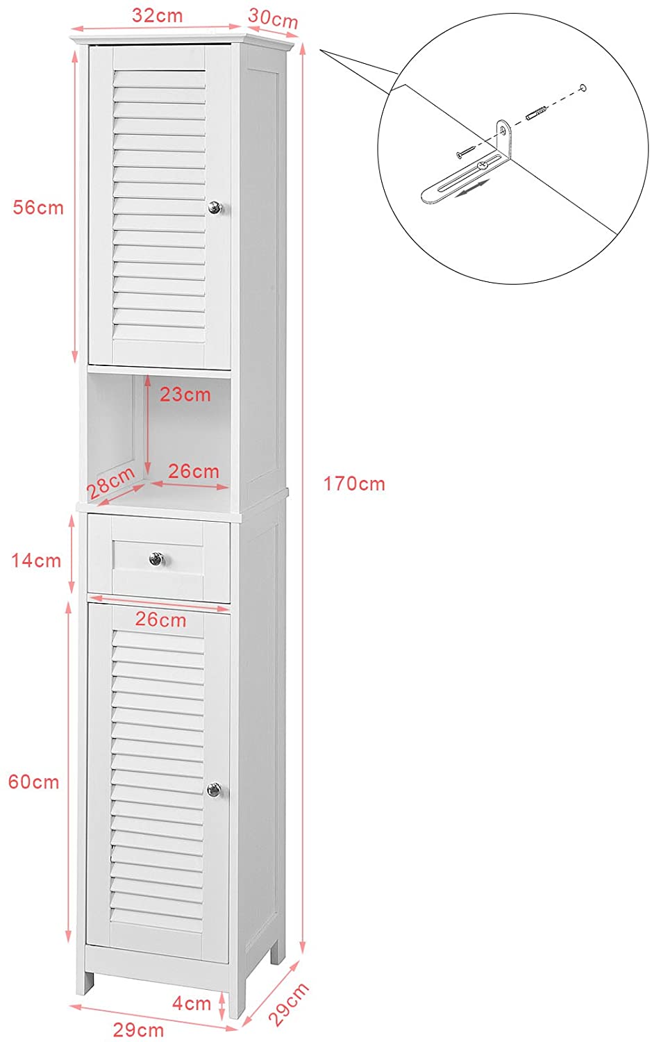 Freestanding Tall Bathroom Cabinet
