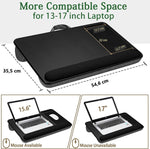 Portable Laptop Desk With Device Ledge, Mouse Pad (Black, 43Cm)