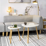 Set Of 2 White Side Nesting Tables