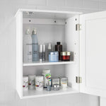 White Wall Cabinet With Door 40X52Cm