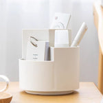 White 360° Rotating Pen Holder With 3 Layers For Desk Organization
