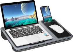 Portable Laptop Desk With Device Ledge, Mouse Pad, And Phone Holder (Silver, 40Cm)
