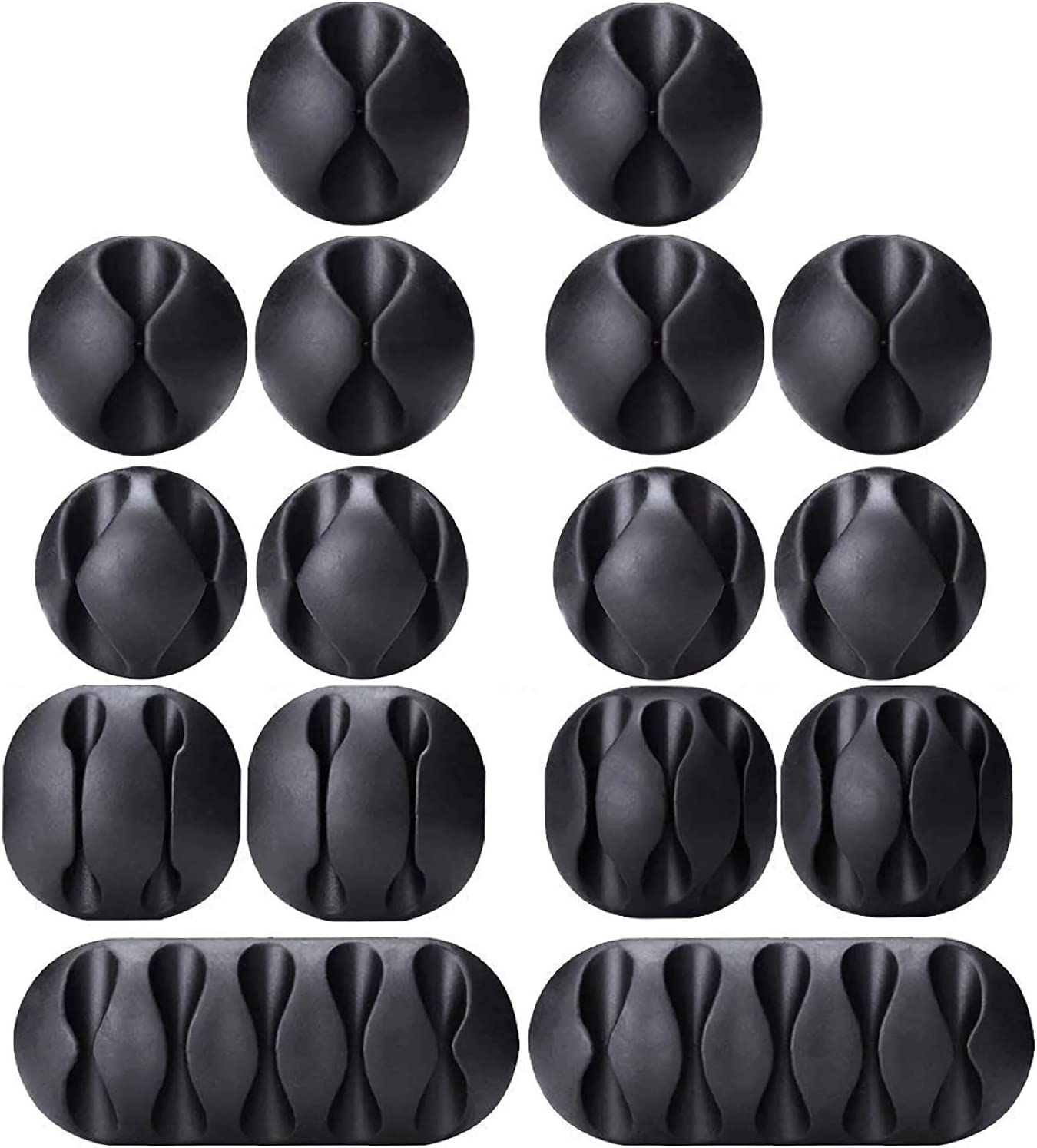 16 Pack Black Cord Organizer Cable Management For Home And Office