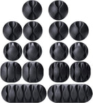 16 Pack Black Cord Organizer Cable Management For Home And Office