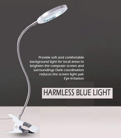 Led 8X Magnifying Lamp With Flexible Gooseneck