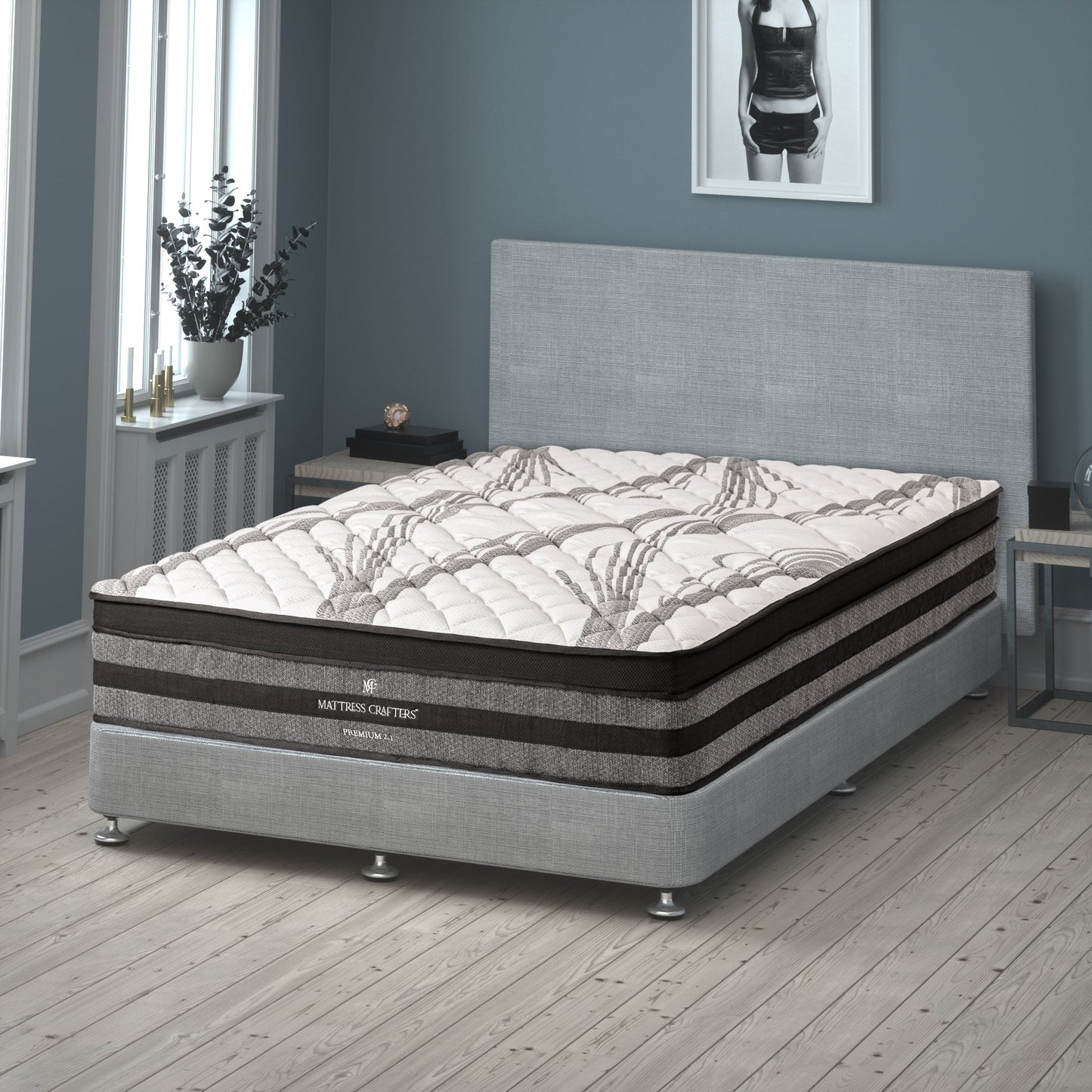 H&L 2.1 Premium 7 Zone Pocket Spring Memory Foam Mattress-S/D/Q/KS