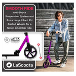 Lascoota Pulse Kick Push Commuter Scooter Teen Adult Plum