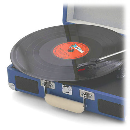 Cruiser Plus Bluetooth Turntable 3 Speed Blue