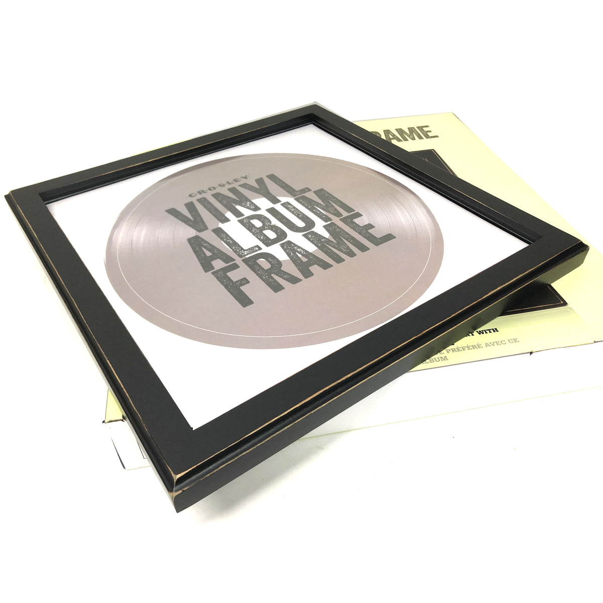 Lp Vinyl Record Wall Display Wood Frame - Black