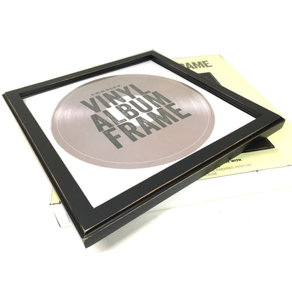Lp Vinyl Record Wall Display Wood Frame - Black