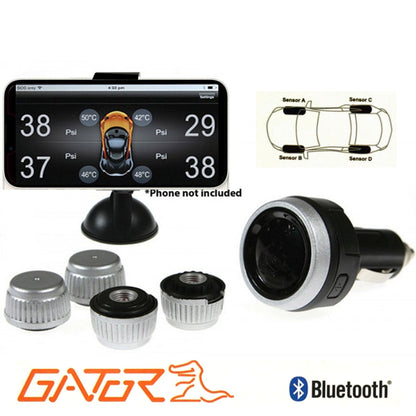 Diy Bt Wireless Car Tyre Pressure Monitor Monitoring System App Control