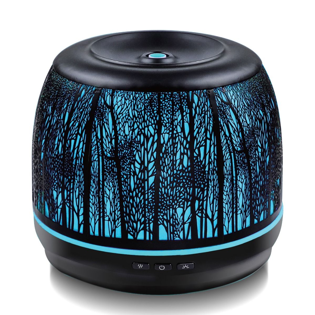 500Ml Metal Essential Oil And Aroma Diffuser-Black