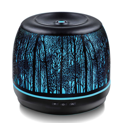 500Ml Metal Essential Oil And Aroma Diffuser-Black