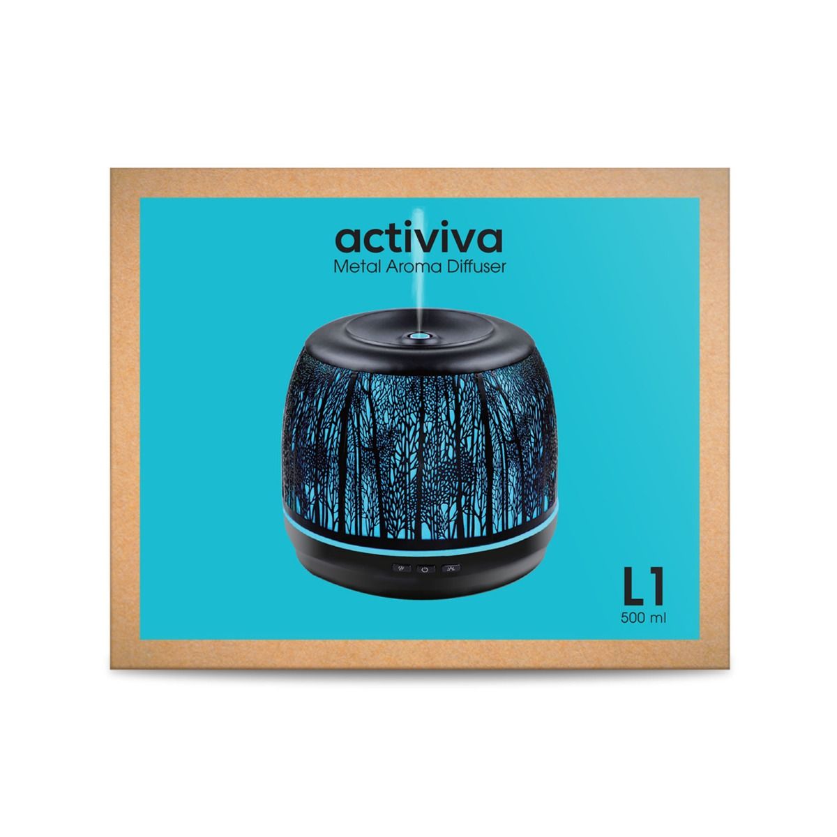 500Ml Metal Essential Oil And Aroma Diffuser-Black