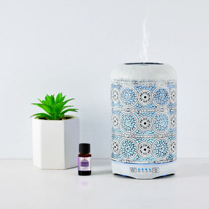 260Ml Metal Essential Oil And Aroma Diffuser-Vintage White