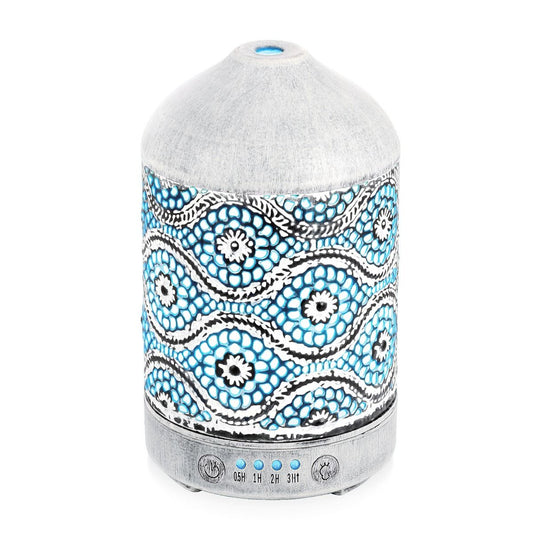 100Ml Metal Essential Oil And Aroma Diffuser-Vintage White