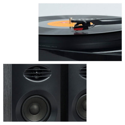 Pro-M Turntable with Bluetooth Speakers Black
