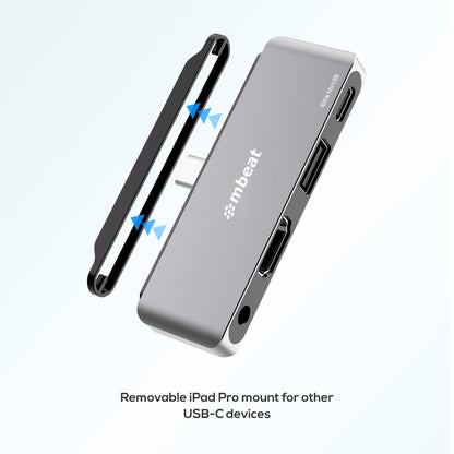 Elite Mini 4-In-1 Usb-C Mobile Hub For Ipad Pro, Usb-C Tablet And Laptop