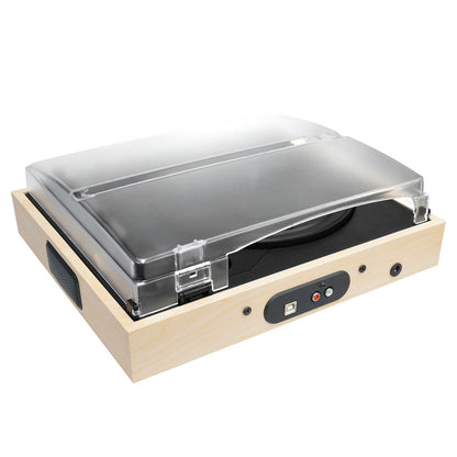 Mbeat Slim Wooden Style Usb Turntable