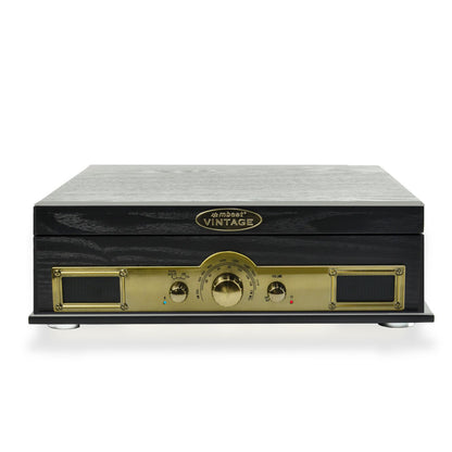 Mbeat Vintage Wood Turntable With Bluetooth Speaker, Am/Fm Radio