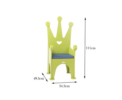 Wooden Kids Chair Crown - Green