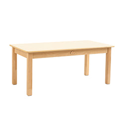 Kids Birch and White Rectangular Table - H54cm