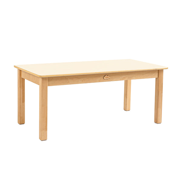  Kids Birch and White Rectangular Table - H54cm