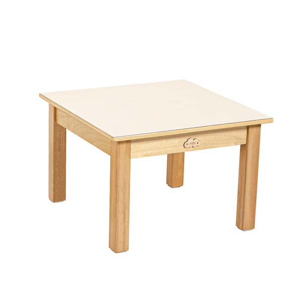  Kids Birch Plywood White Square Table - H54cm