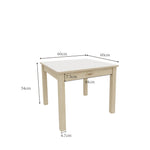 Kids Birch and White Rectangular Table